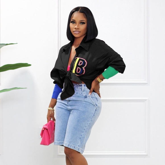 B Letterman Shirt - Picture 1 of 1